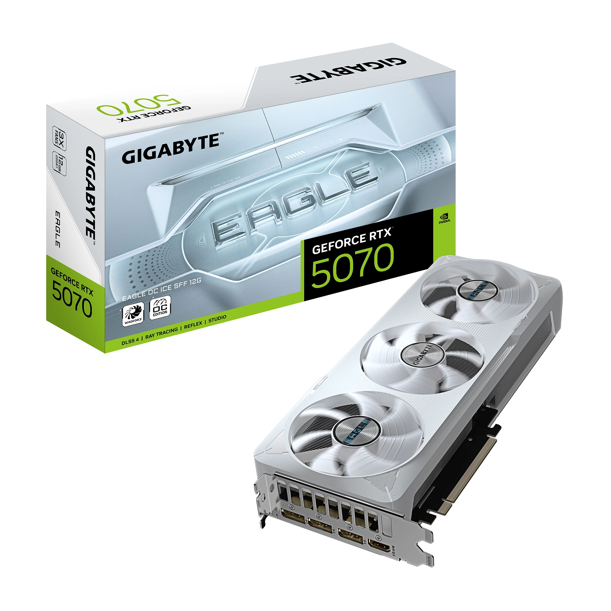 Karta graficzna Gigabyte GeForce RTX 5070 EAGLE OC ICE SFF 12GB GDDR7 192bit DLSS 4