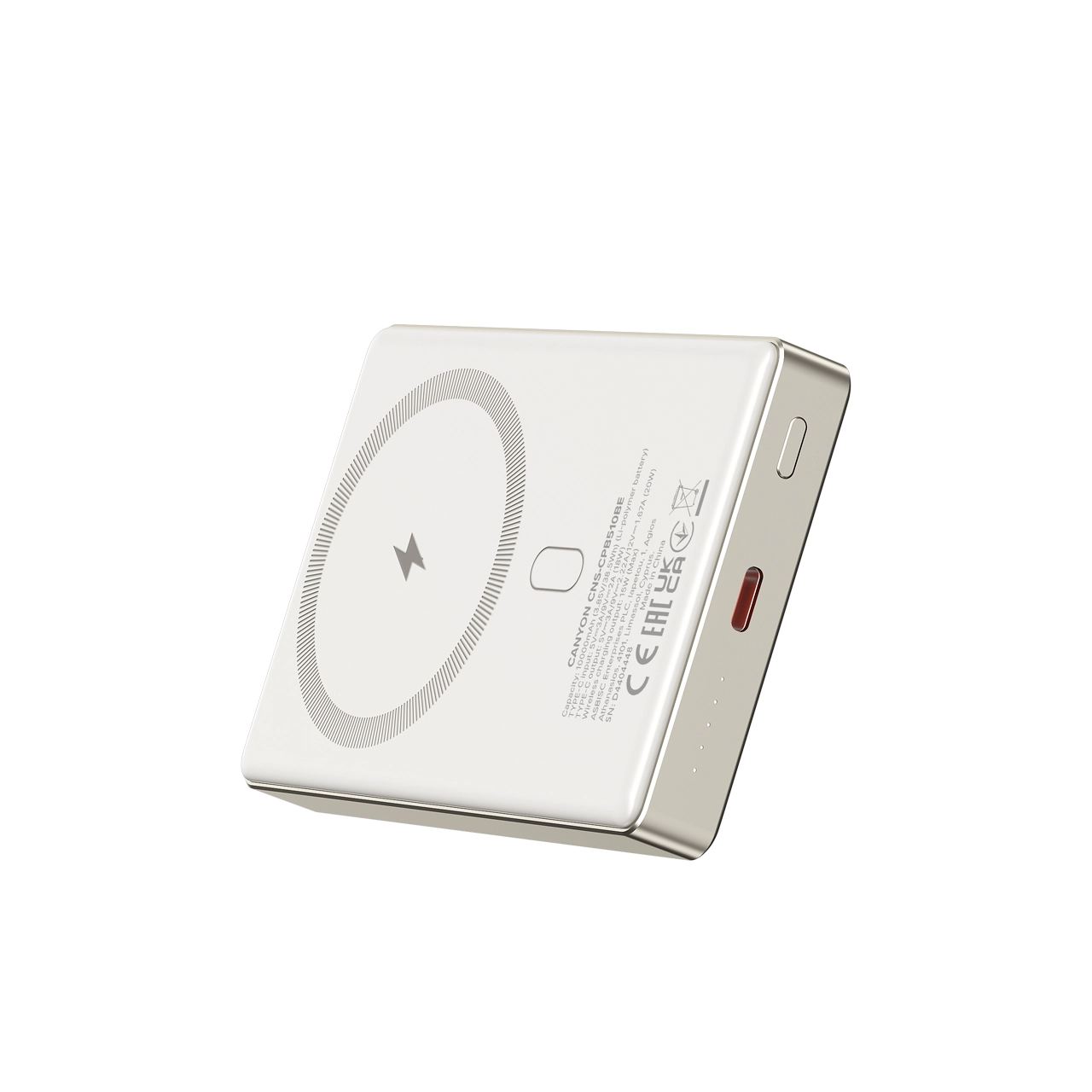 Powerbank Canyon OnPower 510 Magsafe 10000mAh PD 20W Beżowy