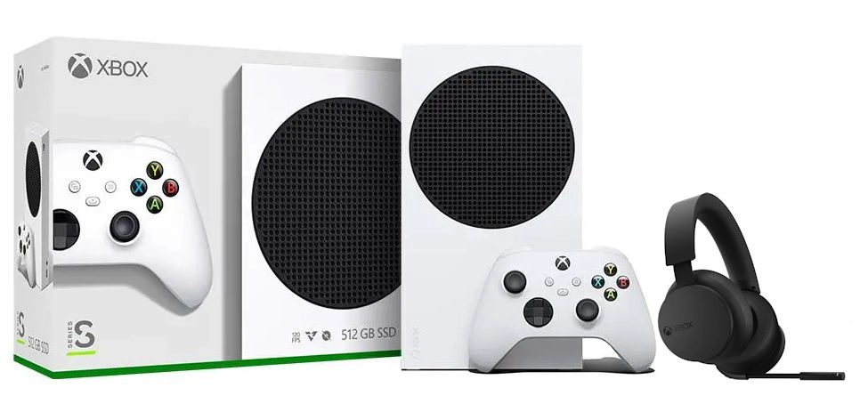 Konsola Xbox Series S 512GB + Słuchawki Bezprzewodowe Xbox Series Stereo Headset 2024