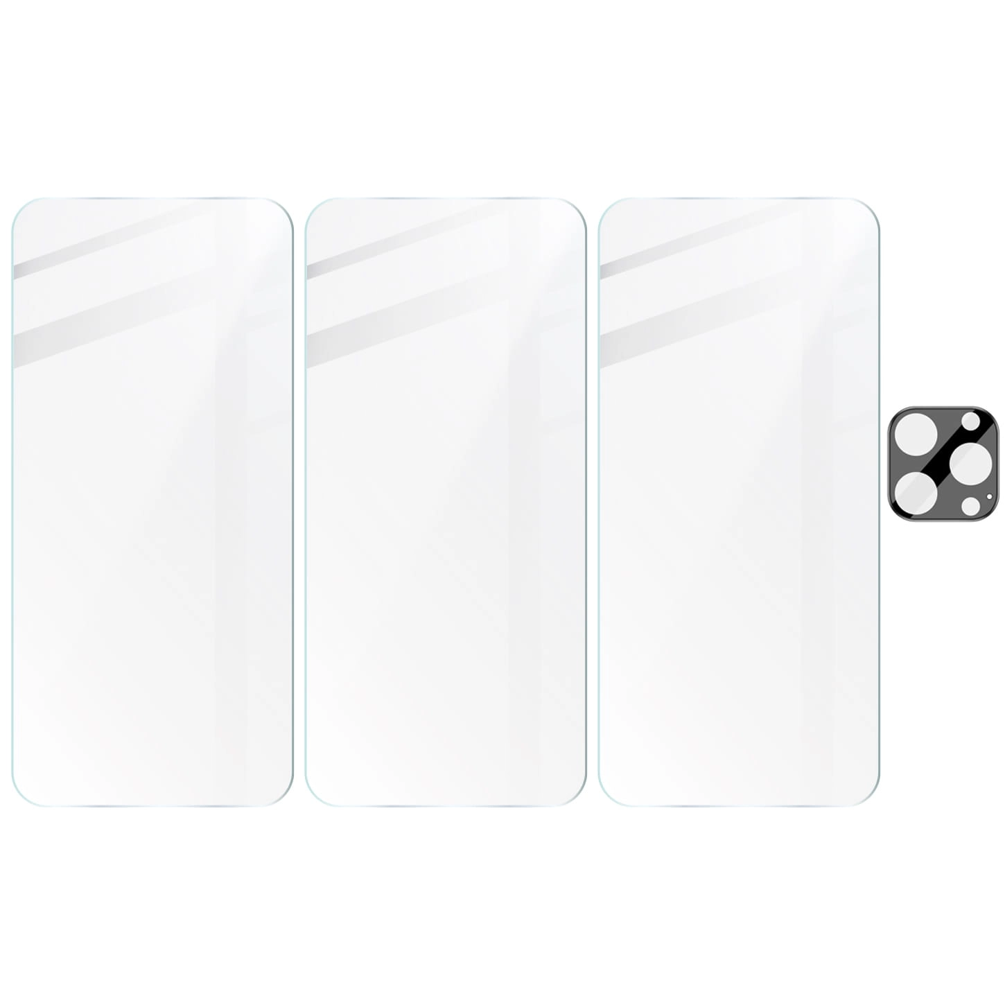 Zestaw ochronny Bizon 3x szkło + szybka na aparat Clear 2 Pack do iPhone 15 Pro Max