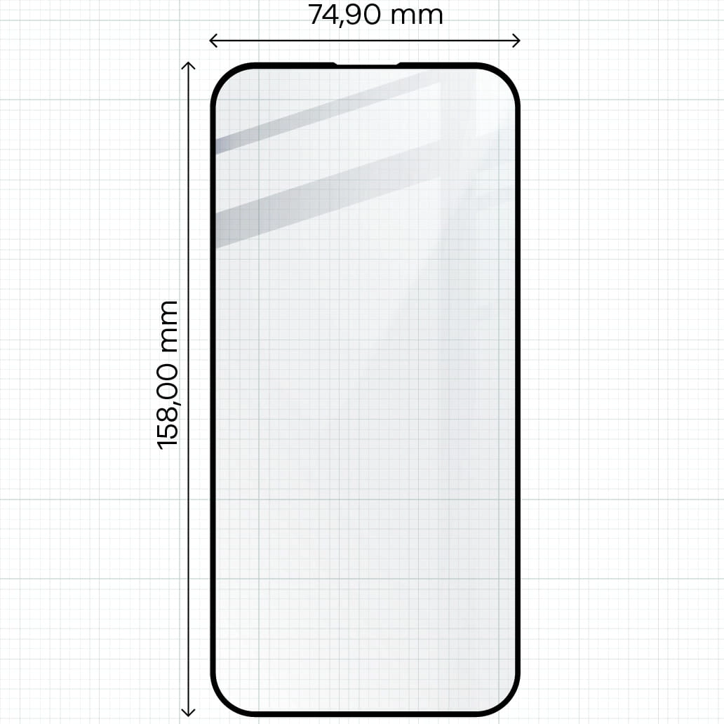 Szkło hartowane Bizon pełne Edge 2 do iPhone 15 Plus/16 Plus