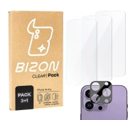 Bizon 3x szkło hartowane + szybka na aparat Clear 2 Pack do iPhone 16 Pro Max