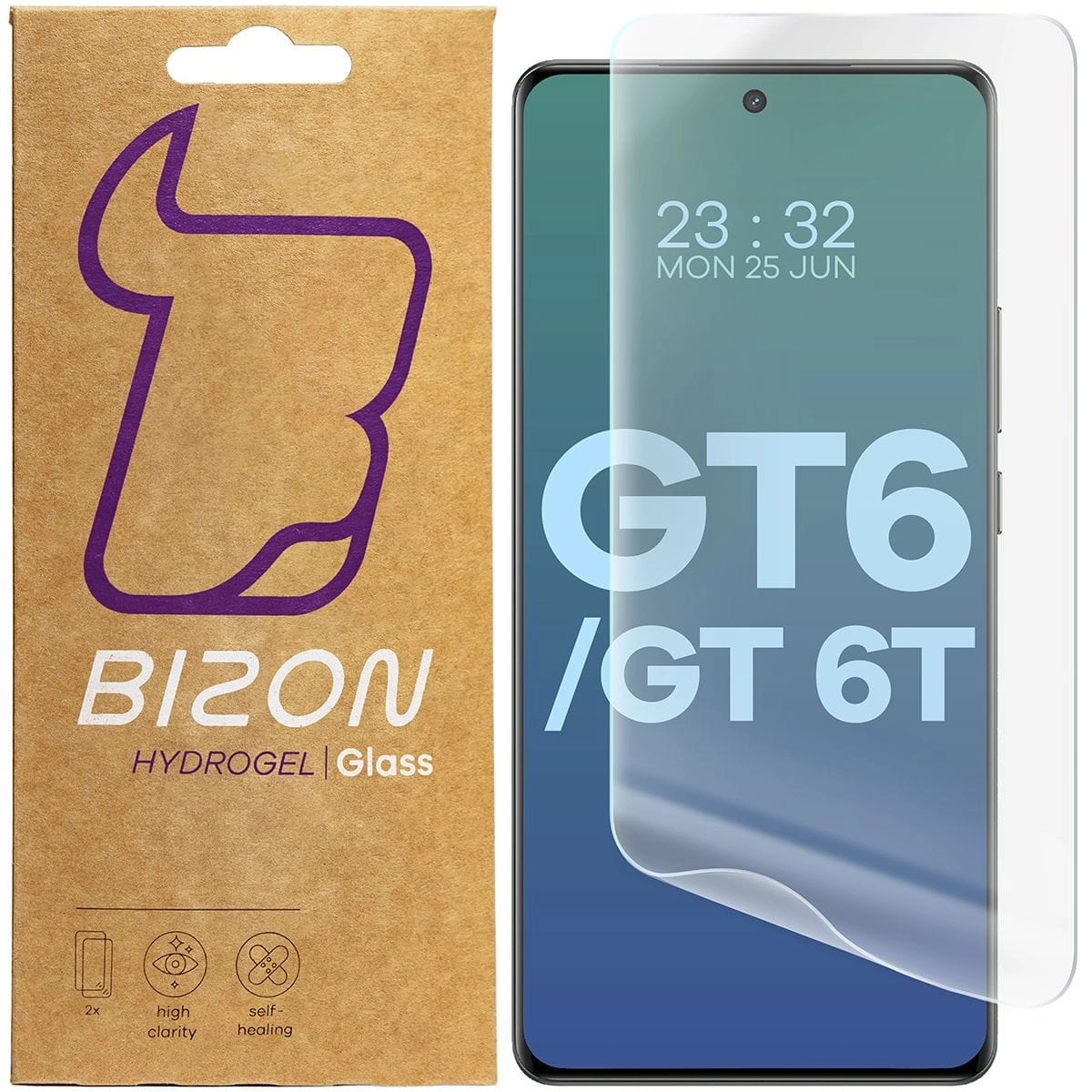 Folia hydrożelowa Bizon na ekran Hydrogel Front do Realme GT 6/6T 2 sztuki