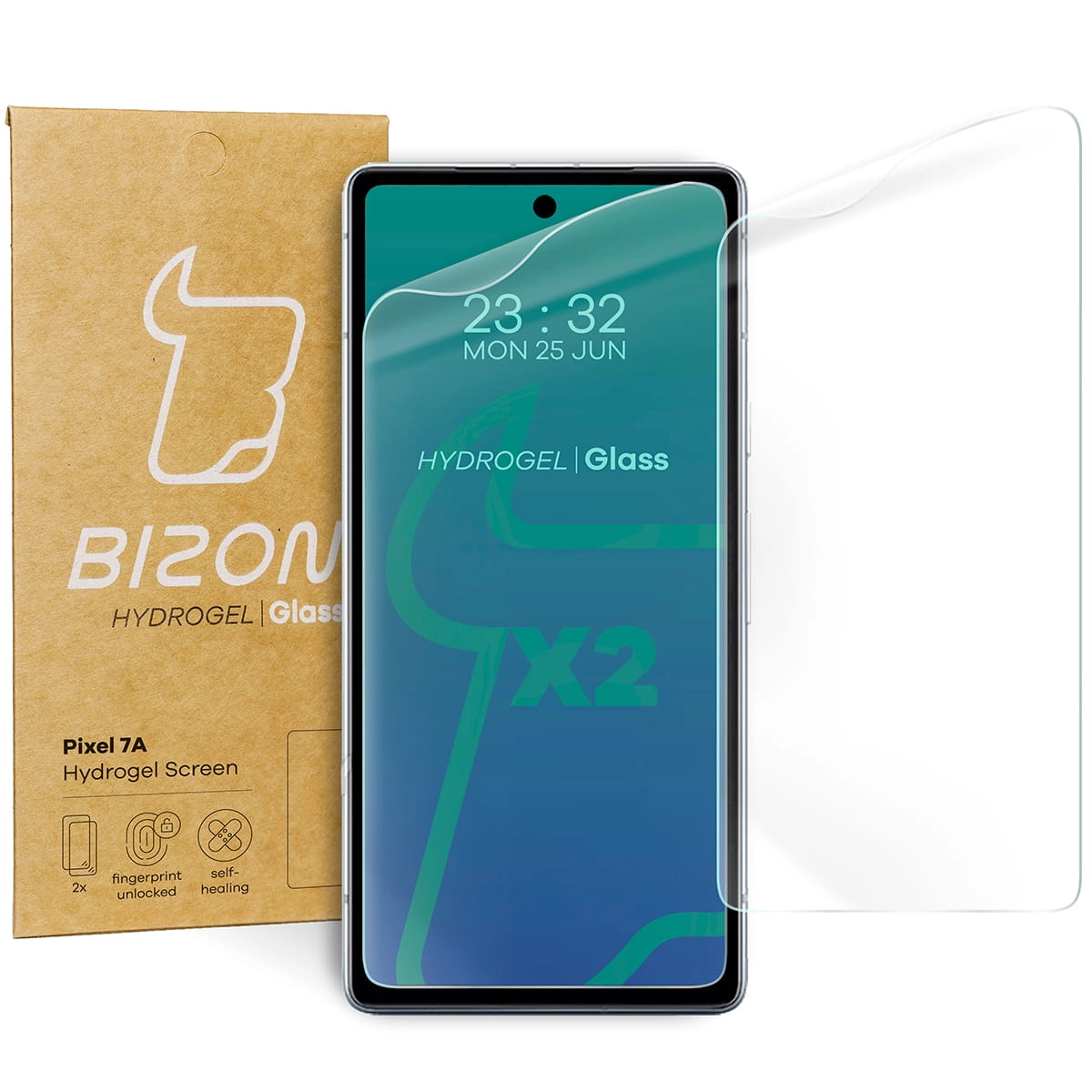 Folia hydrożelowa Bizon na ekran Hydrogel do Pixel 7A 2 sztuki
