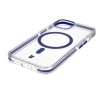 Etui Bizon Marco z MagSafe do iPhone 14/13 Przezroczyste z niebieską ramką