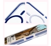 Etui Bizon Marco z MagSafe do iPhone 14/13 Przezroczyste z niebieską ramką