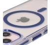 Etui Bizon Marco z MagSafe do iPhone 14/13 Przezroczyste z niebieską ramką
