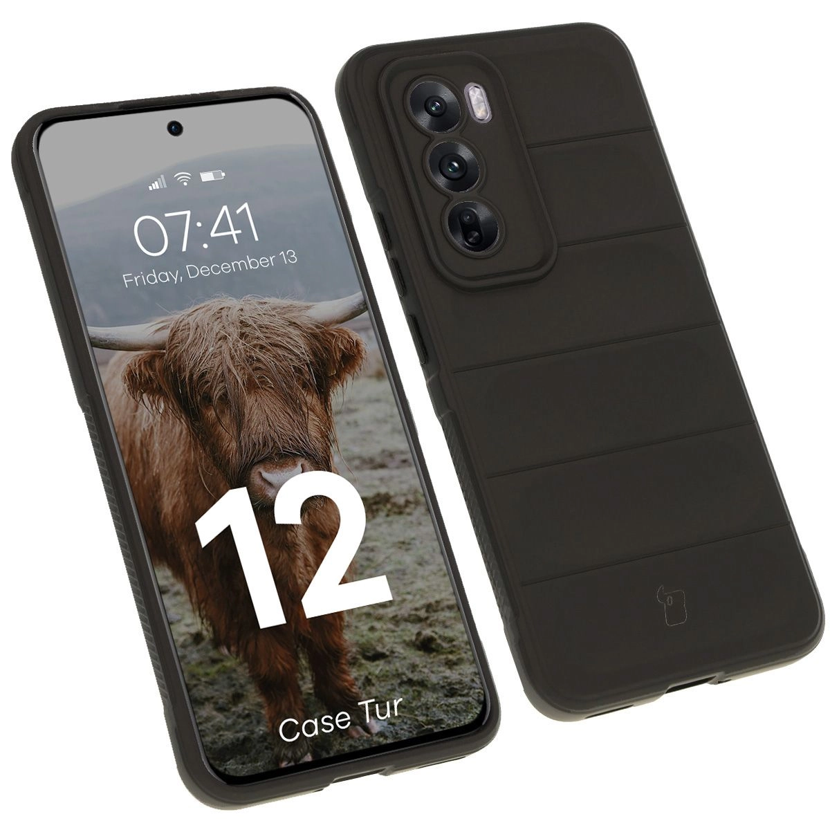 Etui Bizon Tur do Oppo Reno 12 Black
