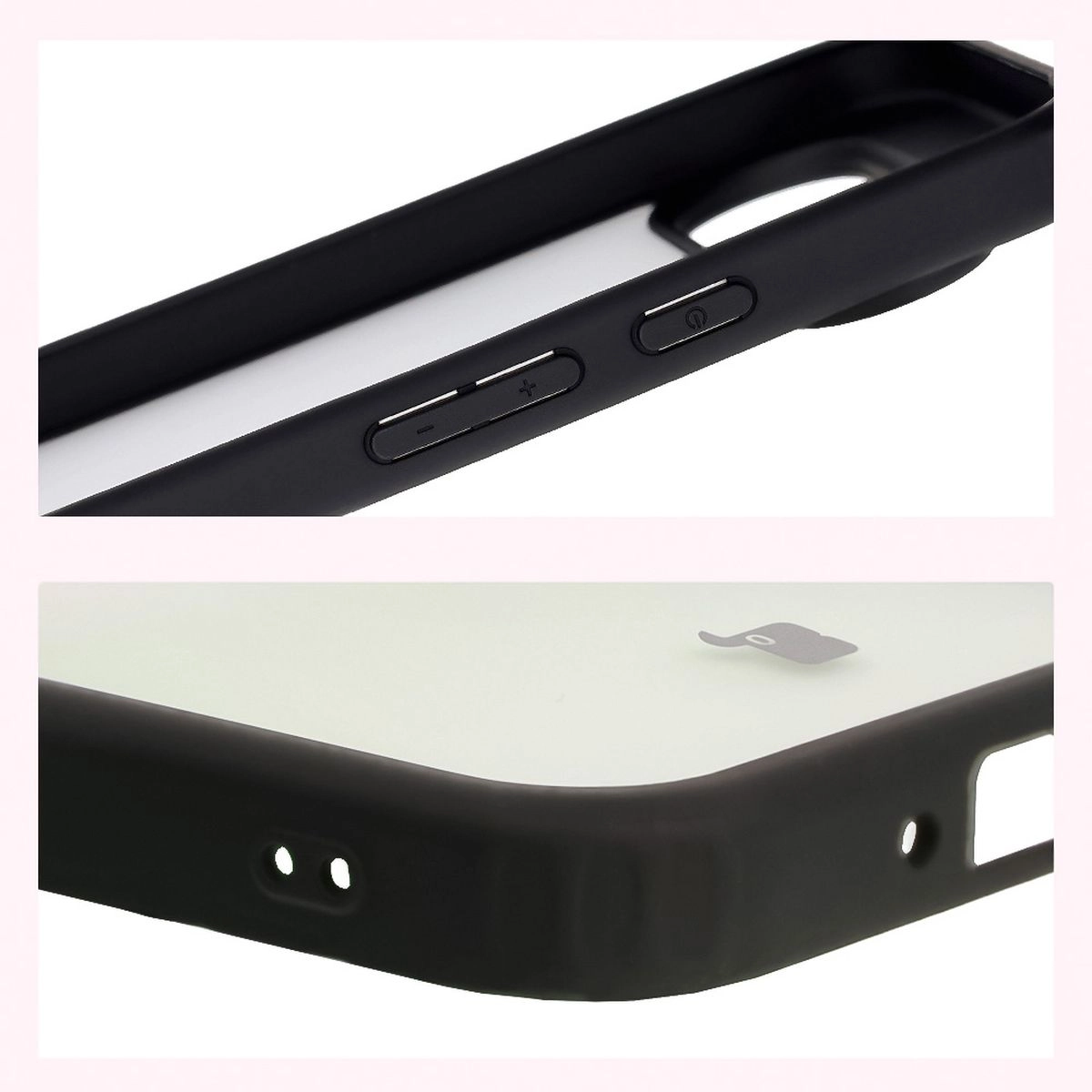 Etui Bizon Angelo do Google Pixel 9 / 9 Pro Przydymione z czarną ramką