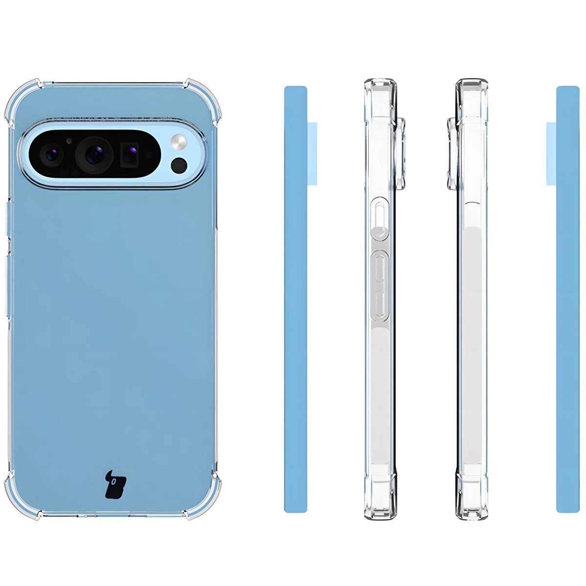 Etui Bizon Elastyczne Salpa do Google Pixel 9 / 9 Pro Przezroczysty