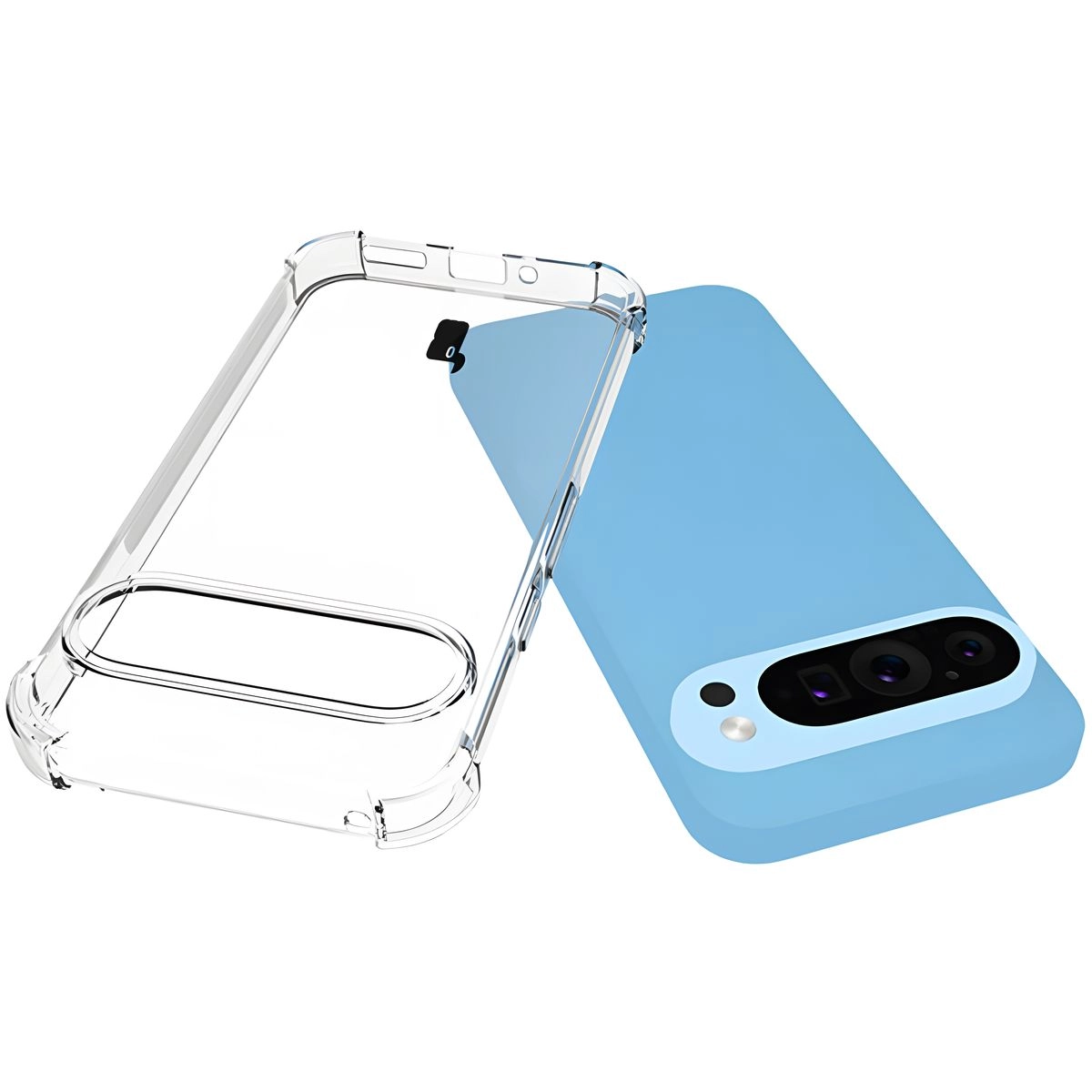 Etui Bizon Elastyczne Salpa do Google Pixel 9 / 9 Pro Przezroczysty