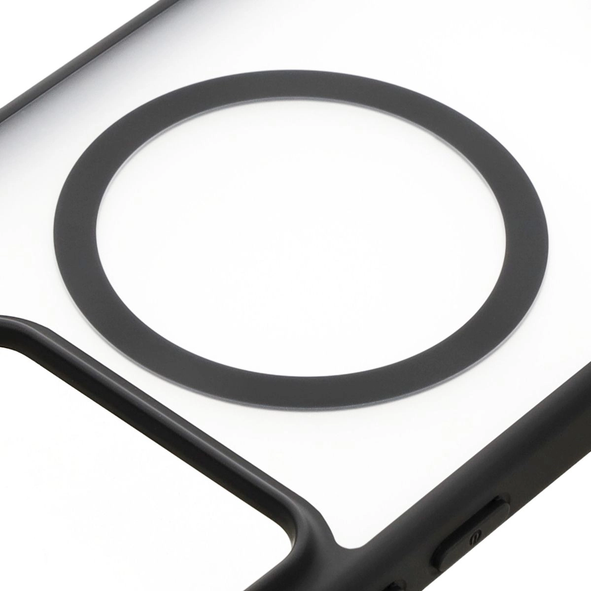 Etui Bizon MatteO z MagSafe do Xiaomi 14T Pro Półprzezroczyste z czarną ramką