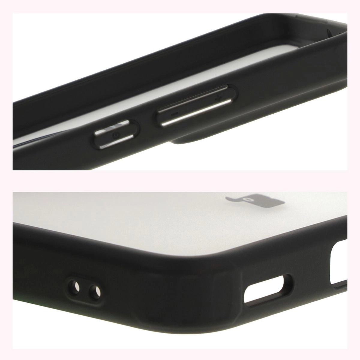 Etui Bizon MatteO z MagSafe do Xiaomi 14T Pro Półprzezroczyste z czarną ramką