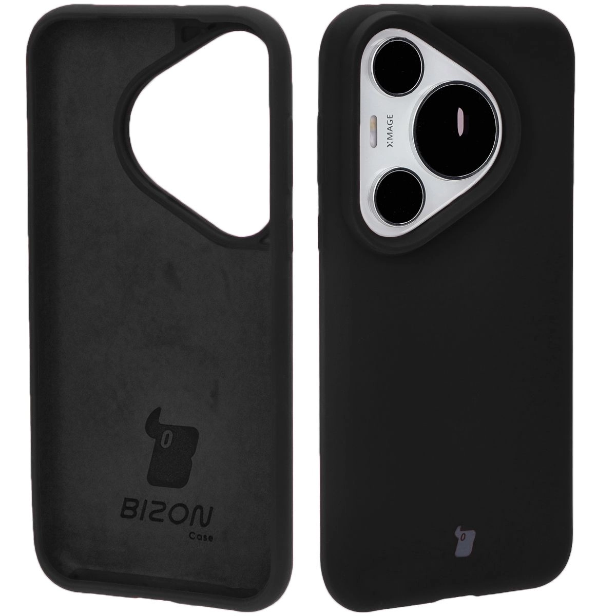 Etui Bizon Silikonowe Soft do Huawei Pura 70 Pro/Pro+ Czarny