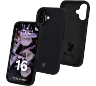 Bizon Silikonowe Soft do iPhone 16 Czarny
