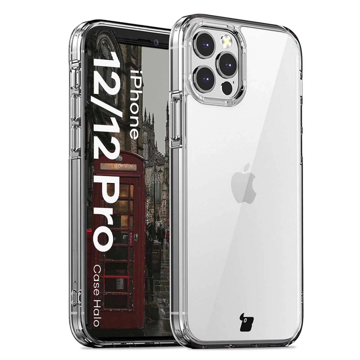 Etui Bizon Halo do iPhone 12 / 12 Pro Przezroczyste
