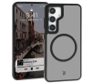Etui Bizon MatteO z MagSafe do Galaxy S24 Półprzezroczyste z czarną ramką