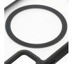 Etui Bizon MatteO z MagSafe do Galaxy S24 Półprzezroczyste z czarną ramką