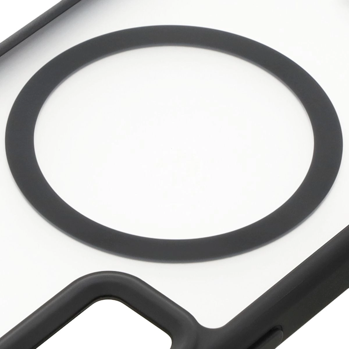 Etui Bizon MatteO z MagSafe do Galaxy S24 Półprzezroczyste z czarną ramką