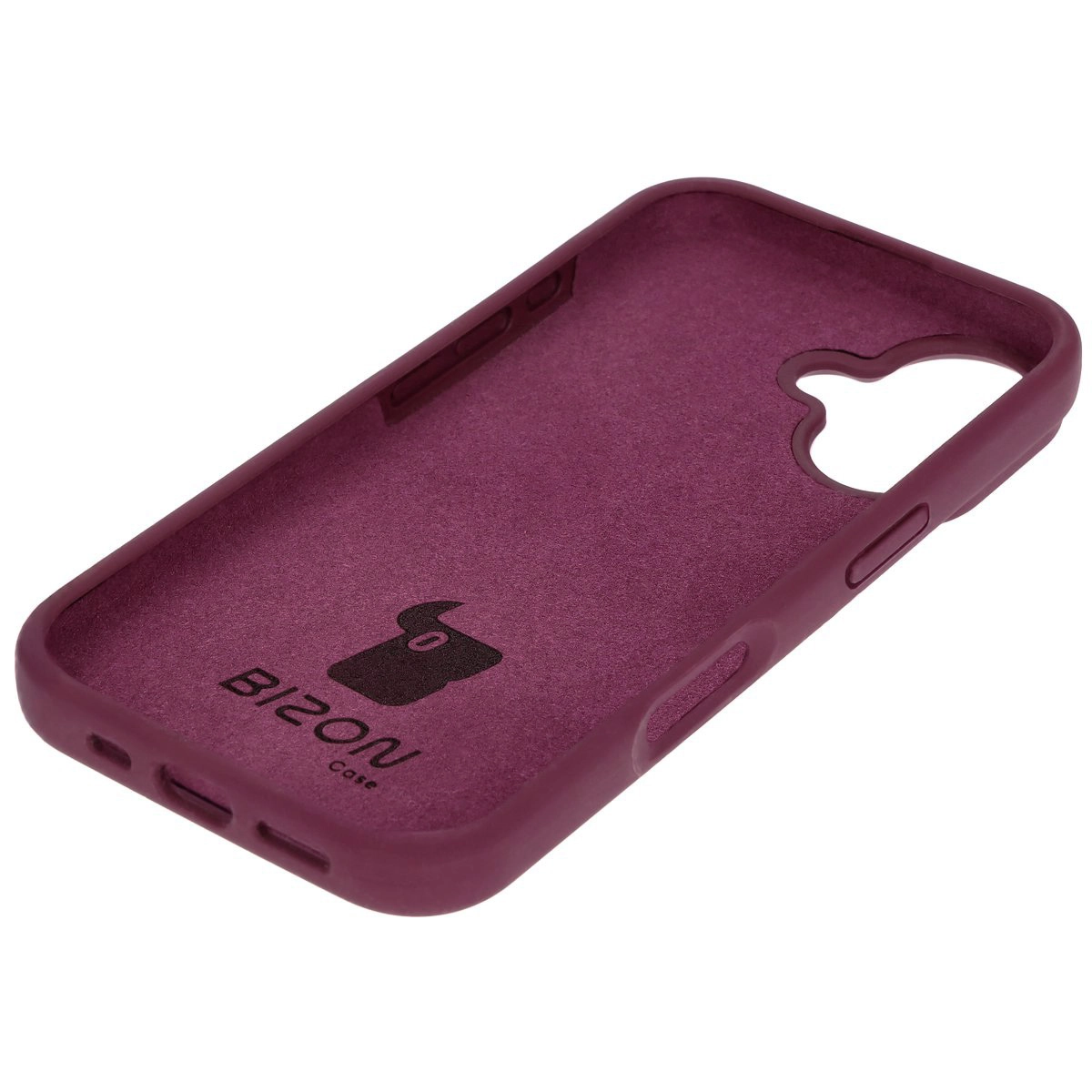 Etui Bizon Silikonowe Soft do iPhone 16 Ciemno-fioletowy