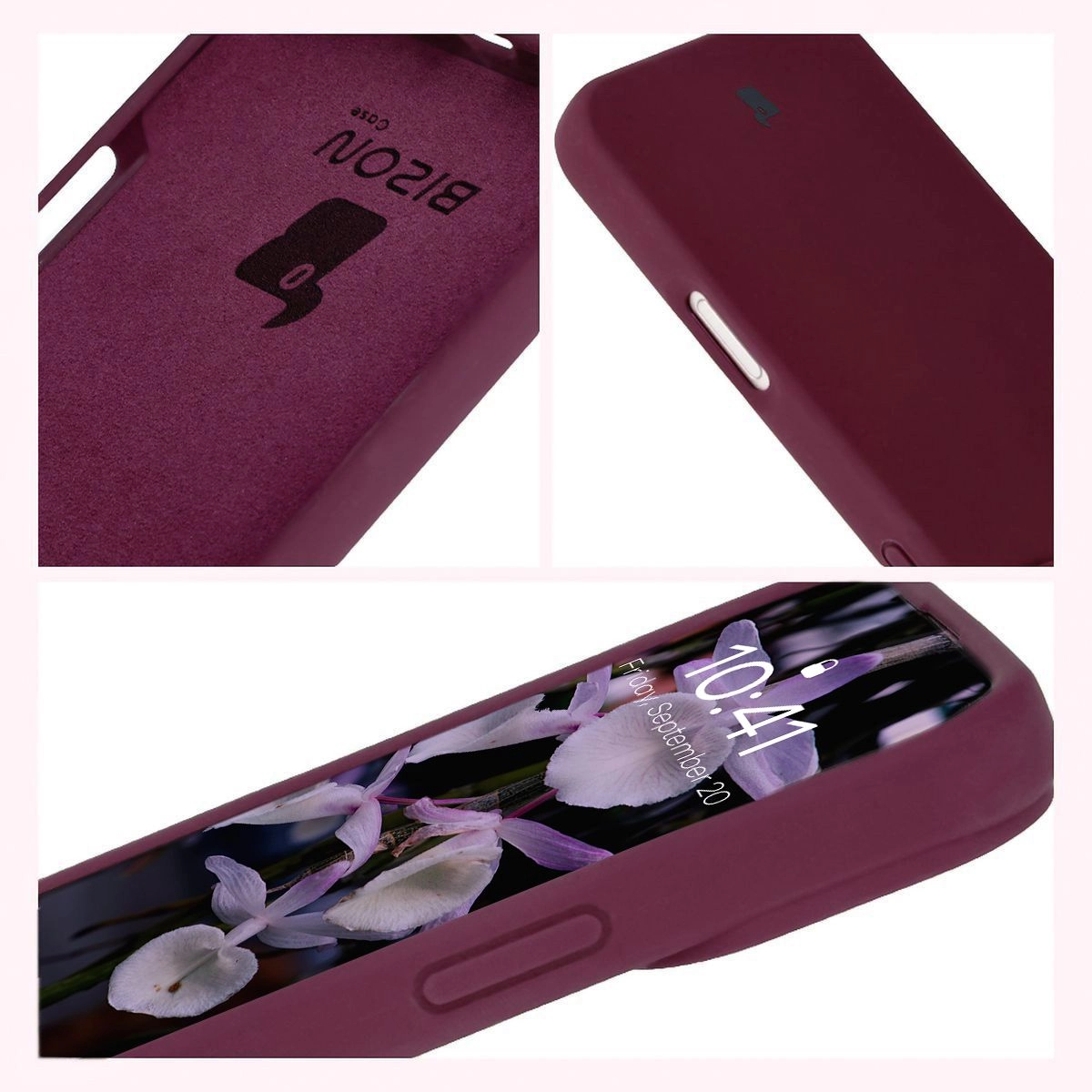 Etui Bizon Silikonowe Soft do iPhone 16 Ciemno-fioletowy