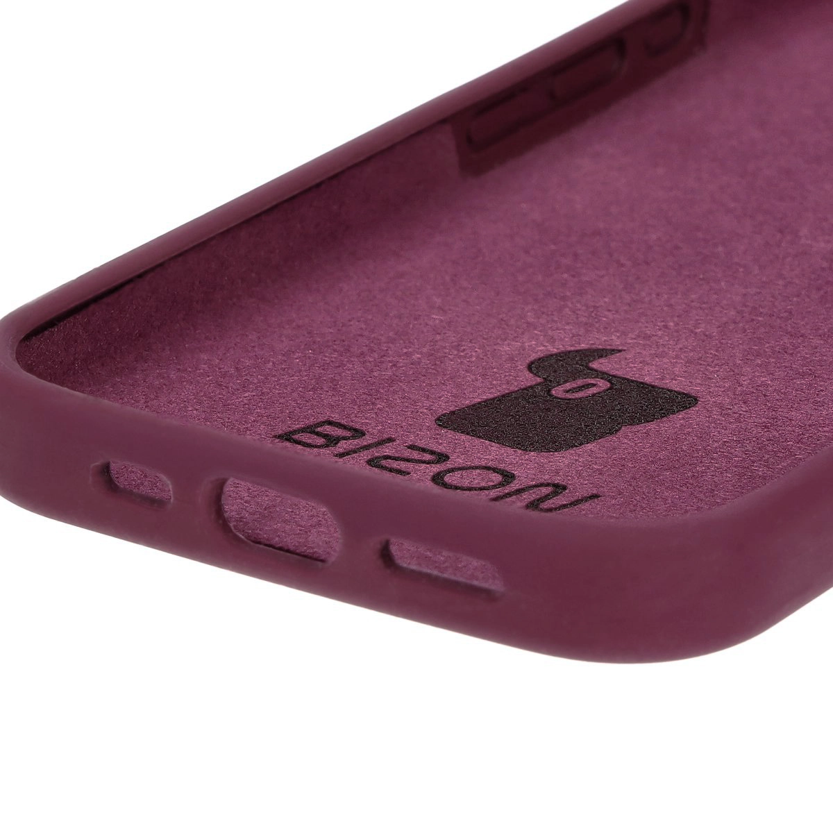 Etui Bizon Silikonowe Soft do iPhone 16 Ciemno-fioletowy