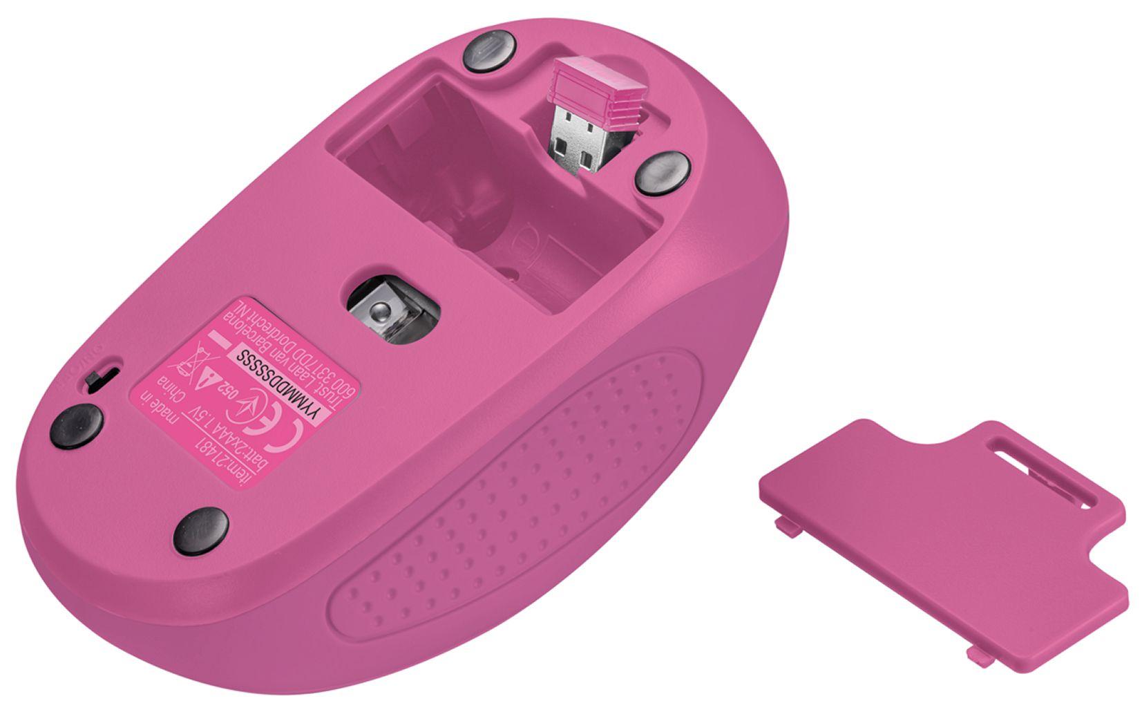 Myszka Trust Primo Wireless Mouse - pink flowers