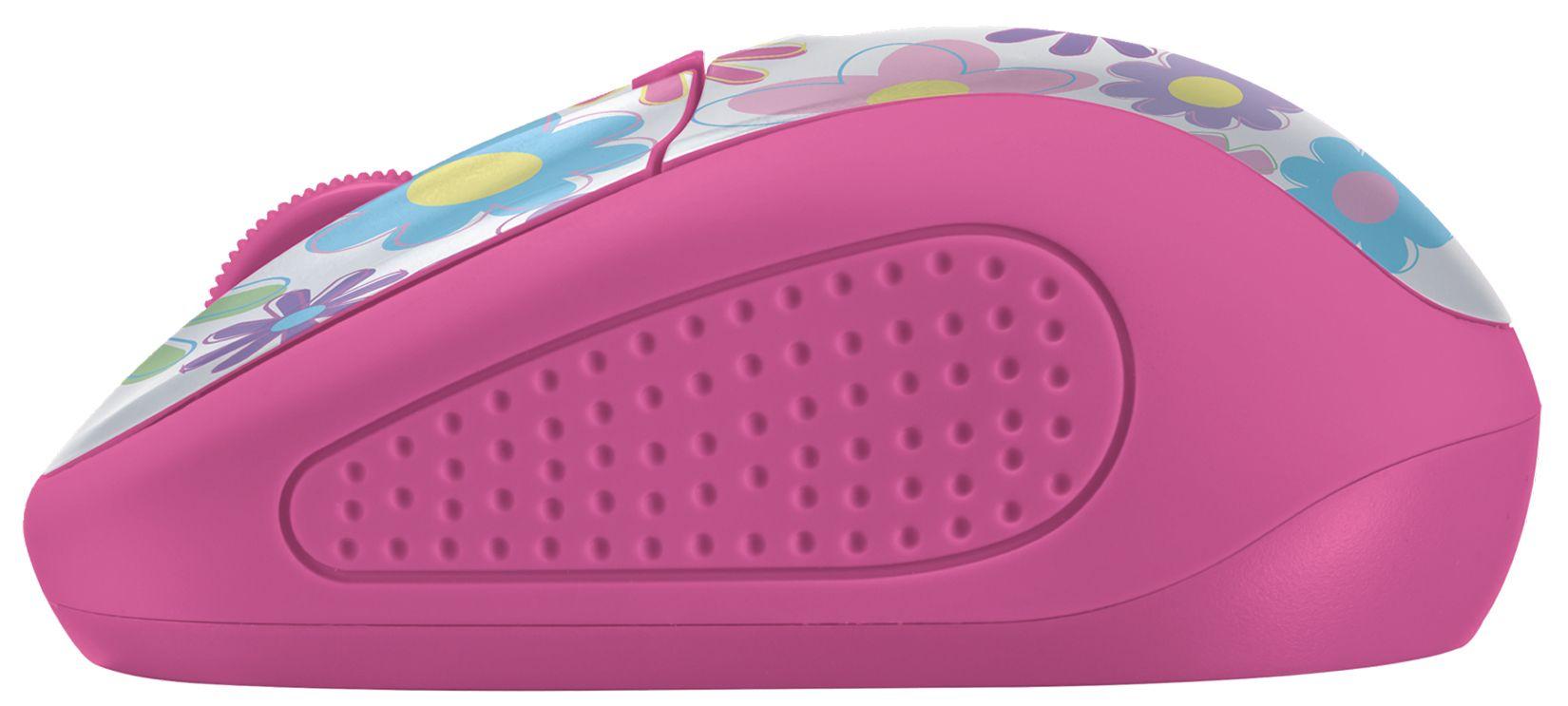 Myszka Trust Primo Wireless Mouse - pink flowers