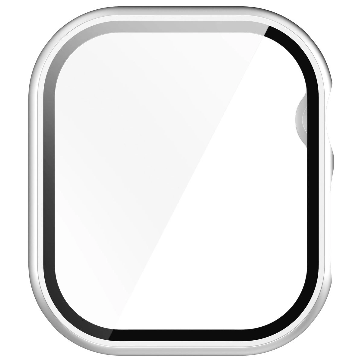 Nakładka na tarczę Bizon ze szkłem do Apple Watch 10 42mm Srebrny