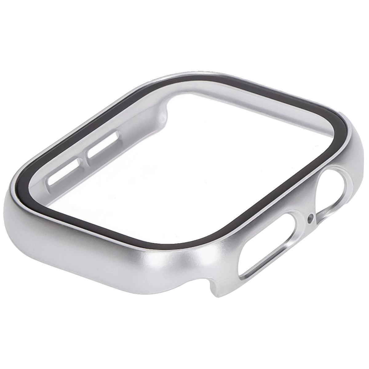 Nakładka na tarczę Bizon ze szkłem do Apple Watch 10 42mm Srebrny