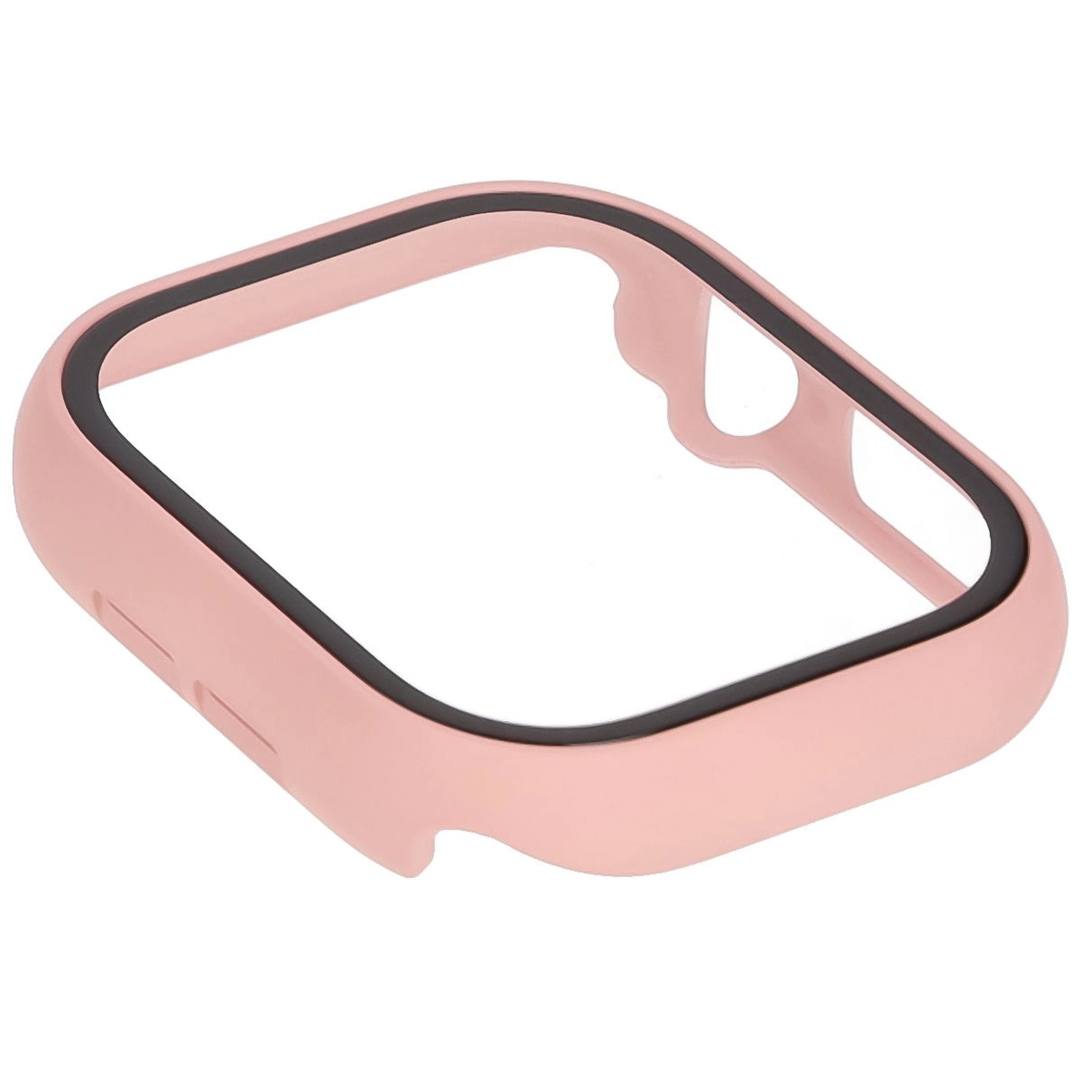 Nakładka na tarczę Bizon ze szkłem do Apple Watch 10 42mm Różowy