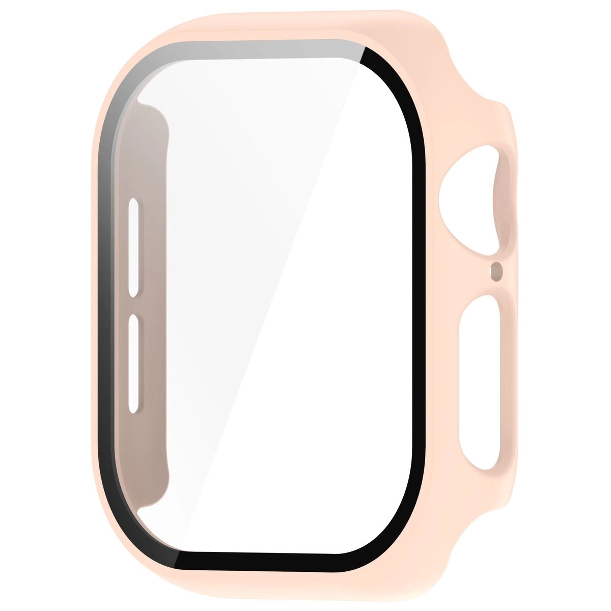 Nakładka na tarczę Bizon ze szkłem do Apple Watch 10 42mm Różowy