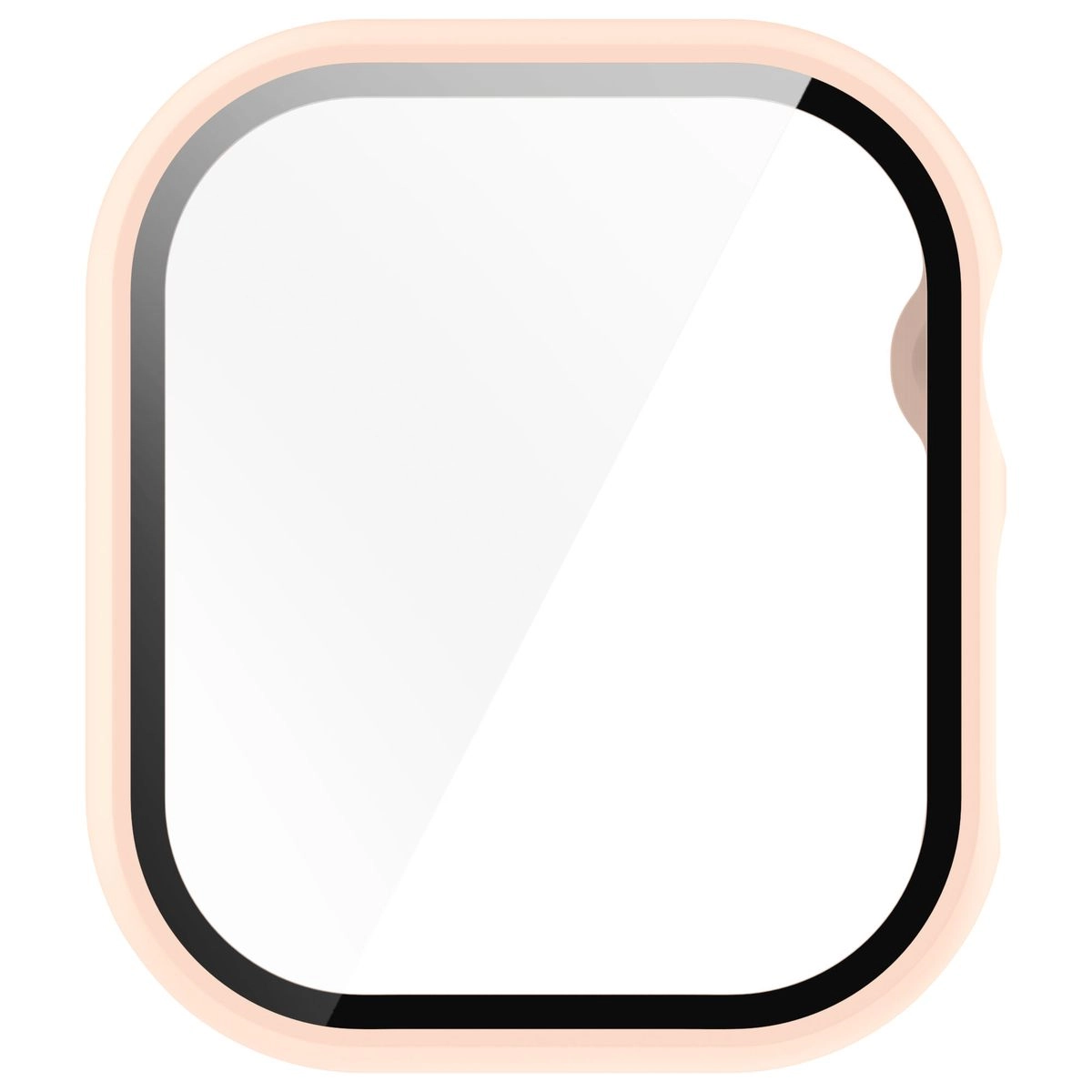 Nakładka na tarczę Bizon ze szkłem do Apple Watch 10 42mm Różowy