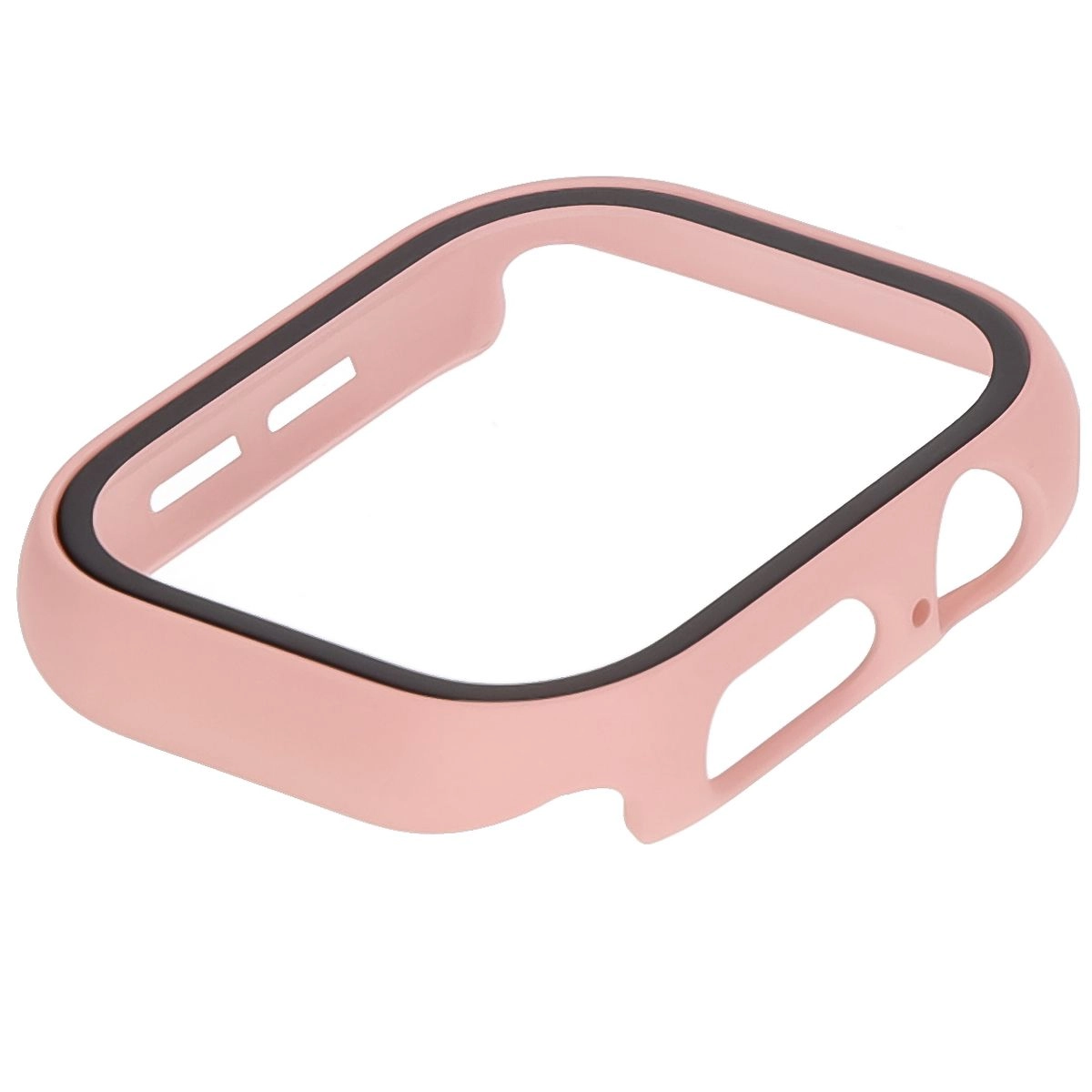 Nakładka na tarczę Bizon ze szkłem do Apple Watch 10 42mm Różowy