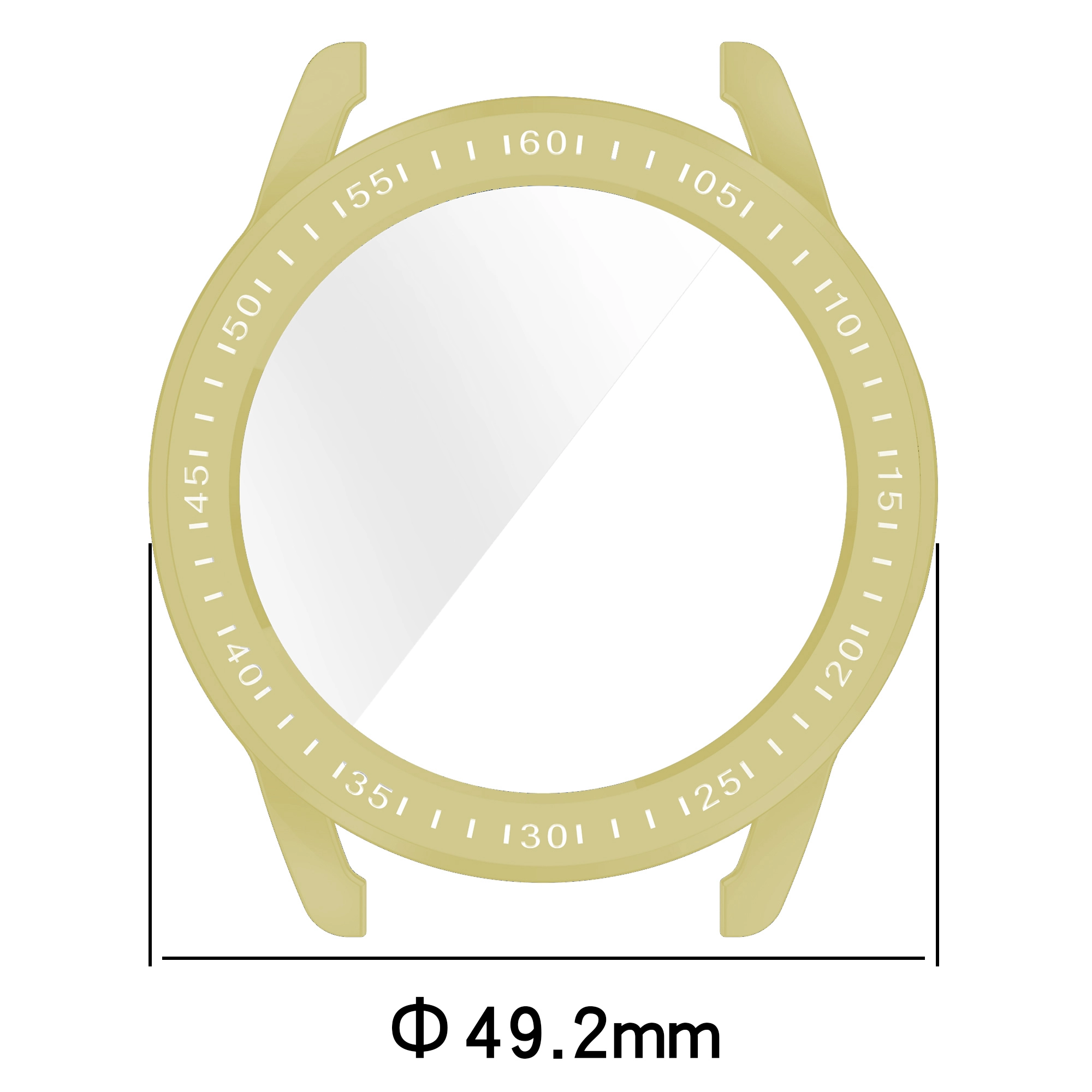 Nakładka na tarczę Bizon Felipe do Xiaomi Watch S3 47mm Złoty