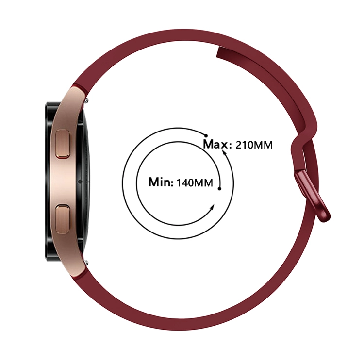 Pasek Bizon Strap Watch Silicone do Galaxy Watch 20mm Burgundowy