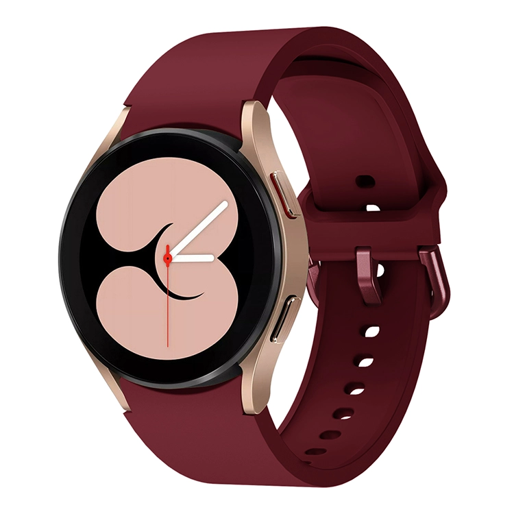 Pasek Bizon Strap Watch Silicone do Galaxy Watch 20mm Burgundowy