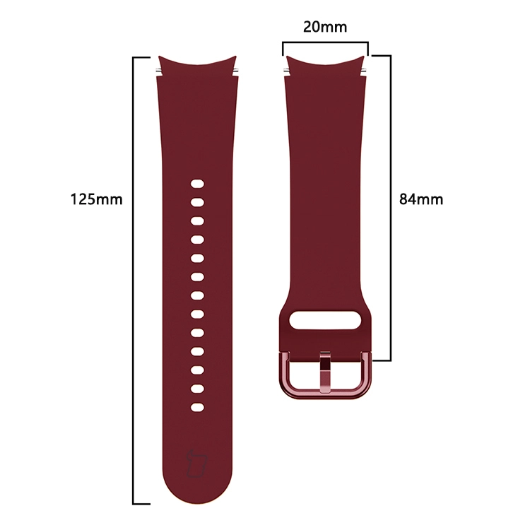 Pasek Bizon Strap Watch Silicone do Galaxy Watch 20mm Burgundowy