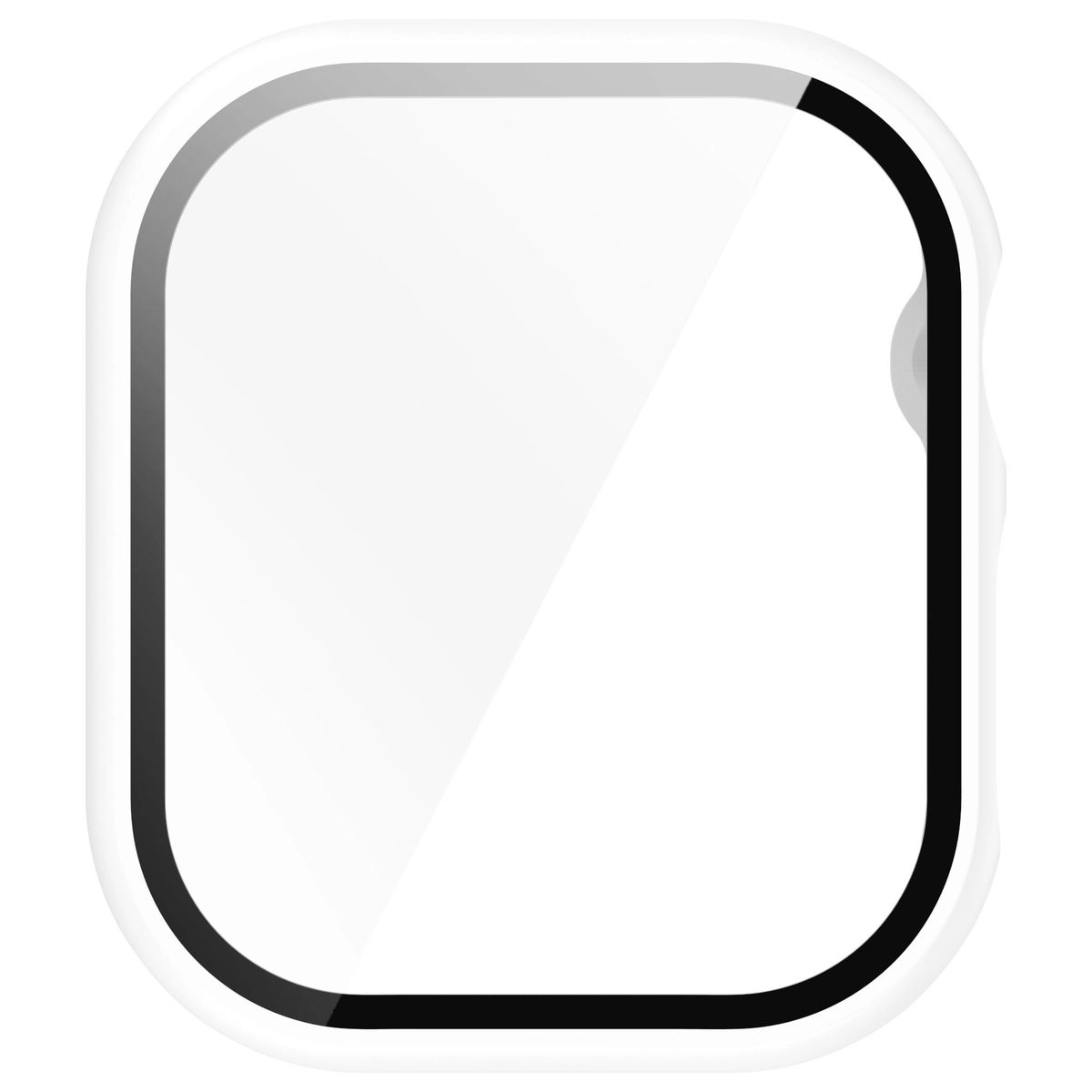 Nakładka na tarczę Bizon ze szkłem do Apple Watch 10 42mm Biały