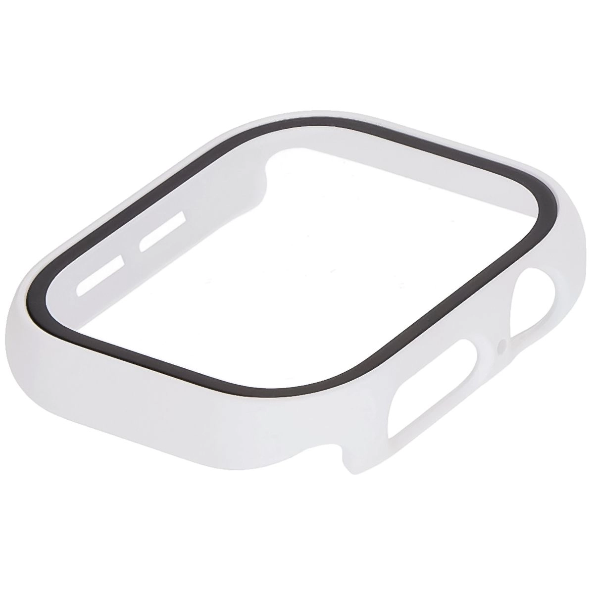 Nakładka na tarczę Bizon ze szkłem do Apple Watch 10 42mm Biały