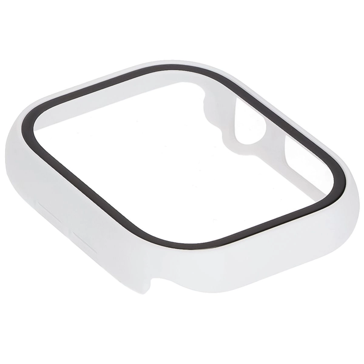 Nakładka na tarczę Bizon ze szkłem do Apple Watch 10 42mm Biały