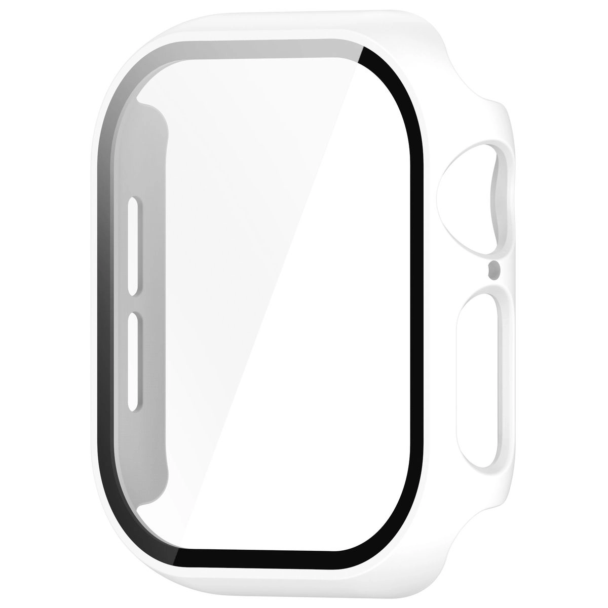 Nakładka na tarczę Bizon ze szkłem do Apple Watch 10 42mm Biały