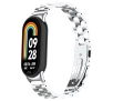 Bransoleta Bizon ze stali nierdzewnej Aura do Xiaomi Smart Band 9/9 NFC/8 Srebrny