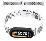 Bizon ze stali nierdzewnej Aura do Xiaomi Smart Band 9/9 NFC/8 Srebrny