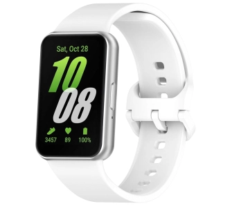 Pasek Bizon Strap Watch Silicone do Galaxy Fit 3 Biały