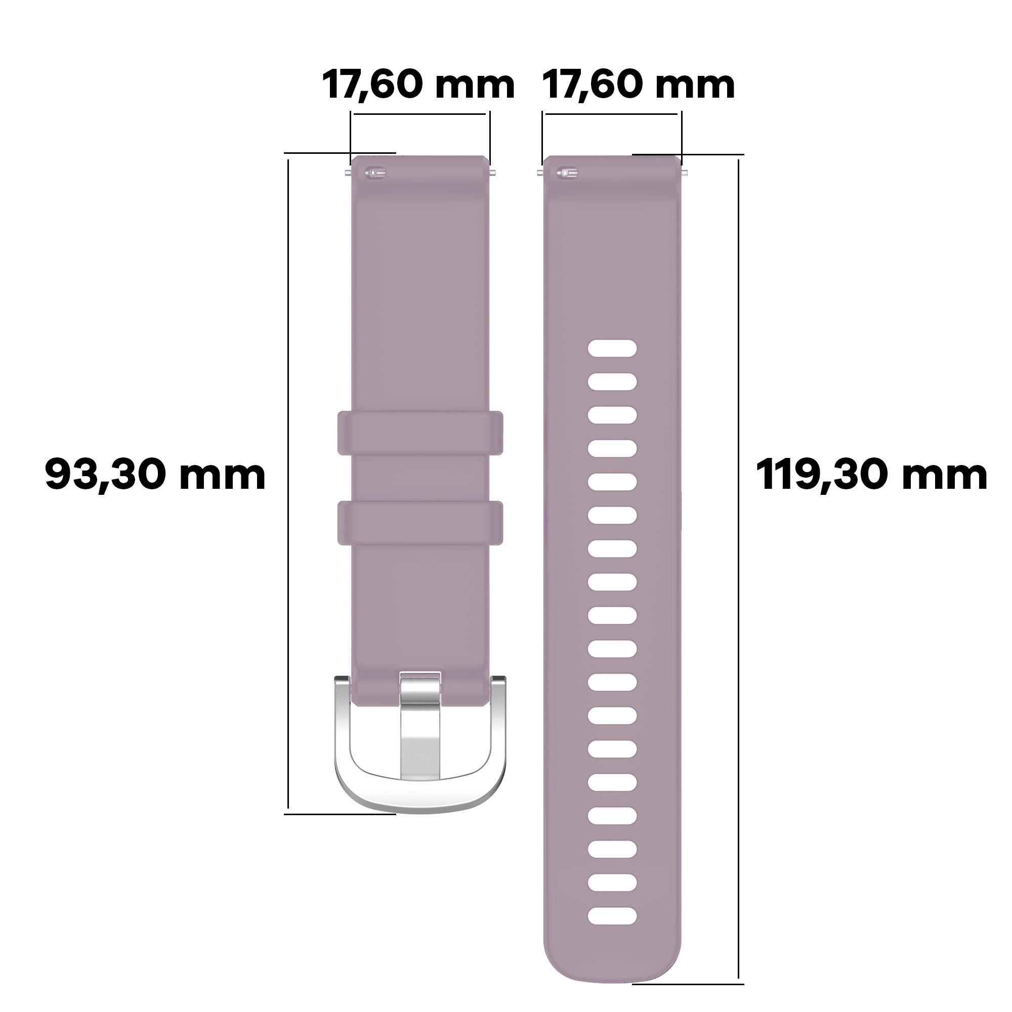 Pasek Bizon Strap Watch Silicone Pro T QuickRelease 18mm Szary
