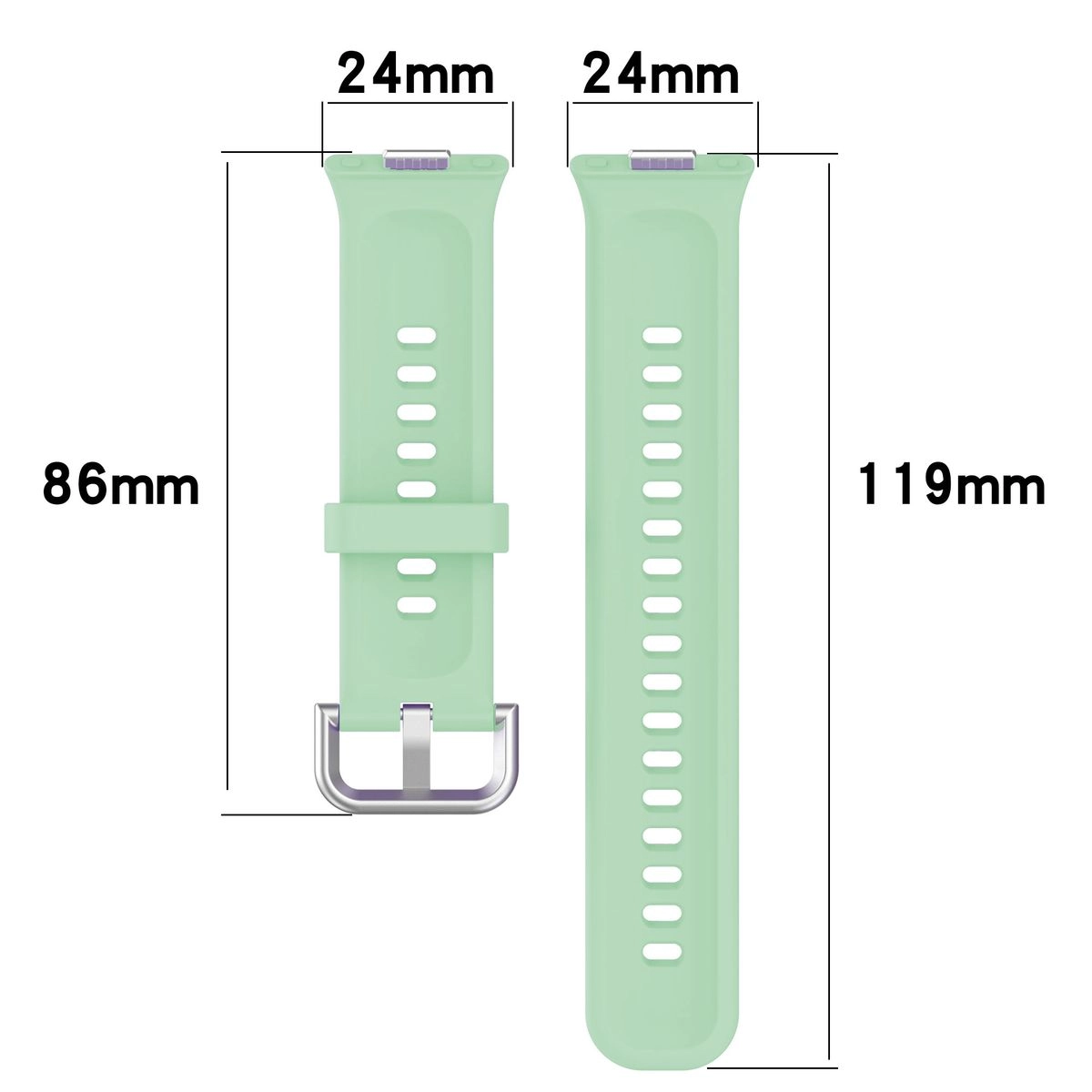 Pasek Bizon Strap Watch Silicone Pro SR do Huawei Watch Fit 3 Jasno-zielony