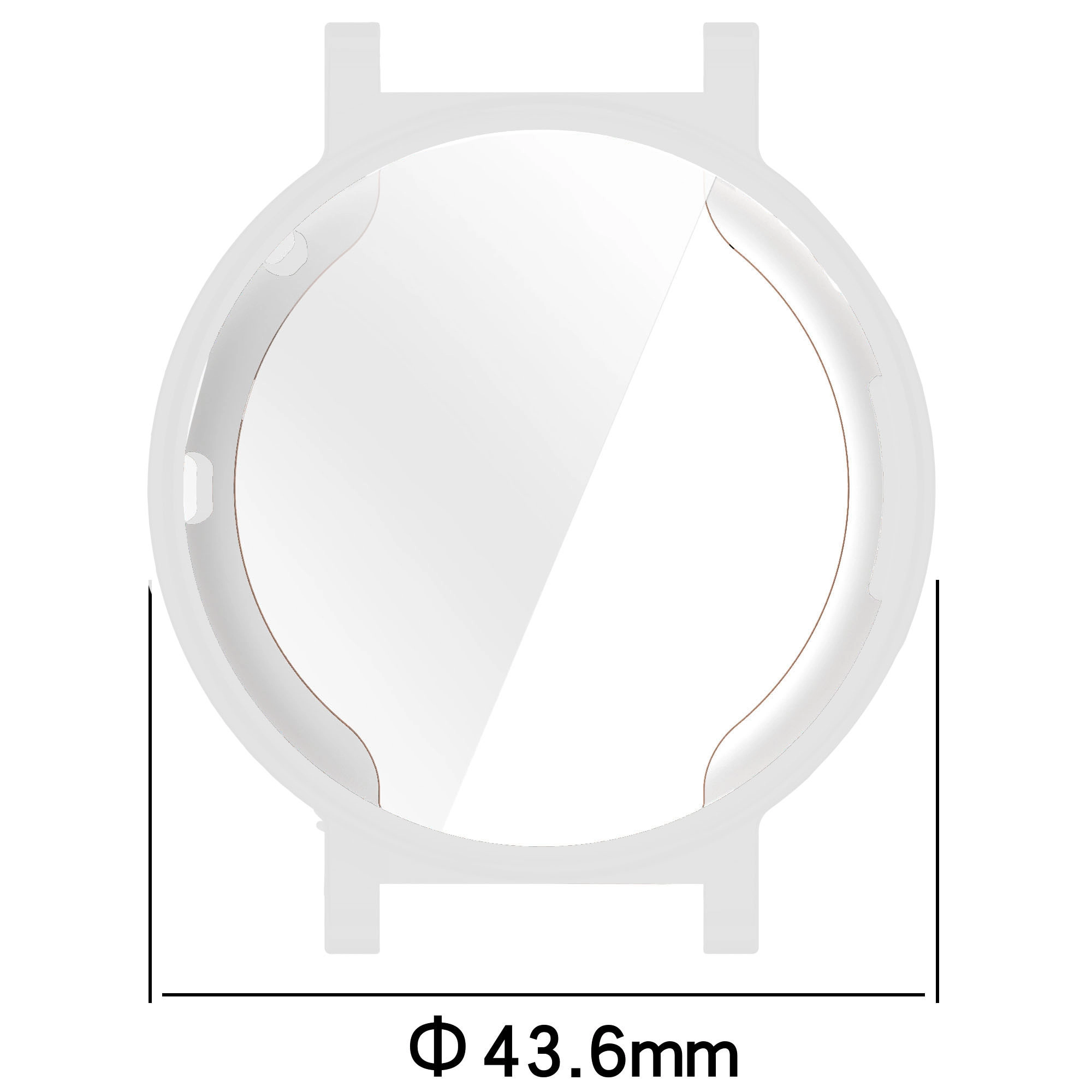 Nakładka na tarczę Bizon Felipe do Huawei Watch GT 4 41mm Przezroczysty