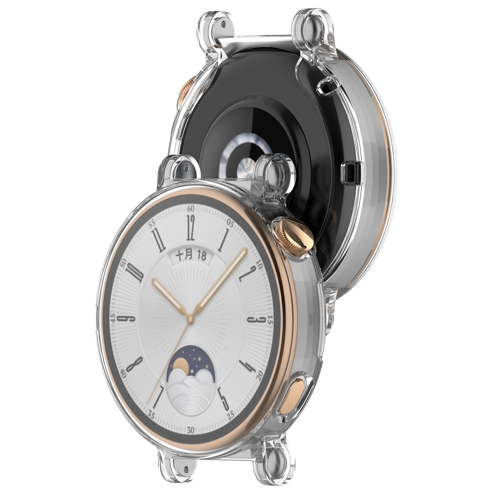 Nakładka na tarczę Bizon Felipe do Huawei Watch GT 4 41mm Przezroczysty