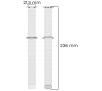 Bransoleta Bizon ze stali nierdzewnej Titanium do Apple Watch 44/45/46/49mm Srebrny